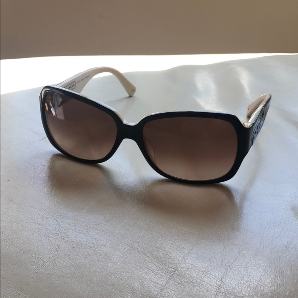 Coach large logo brown Sunglasses